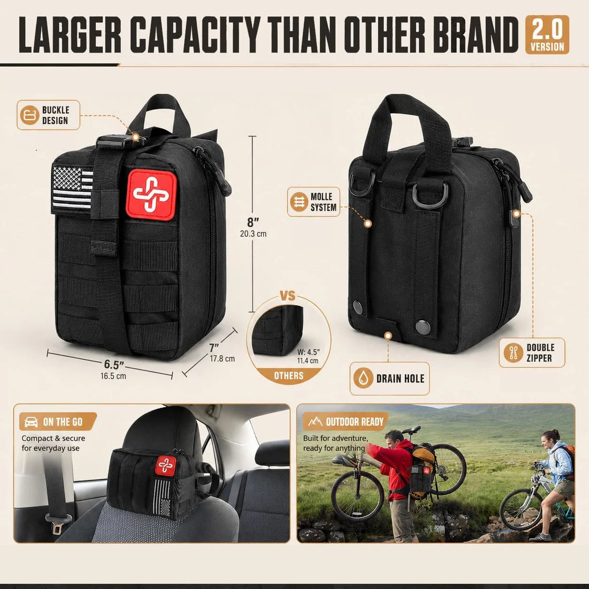 Portable 258 Piece Car Emergency First Aid Kit