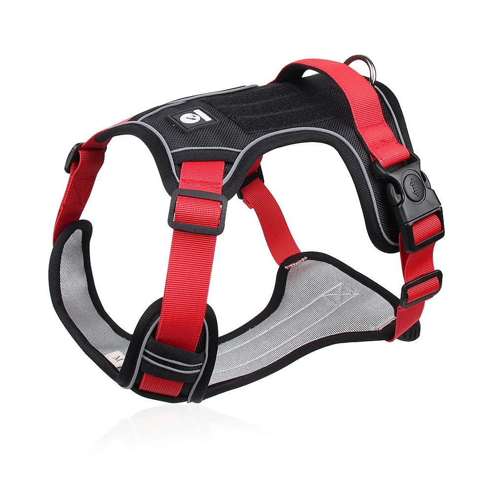 Reflective Dog Harness Vest Waterproof 1680D Oxford Cloth