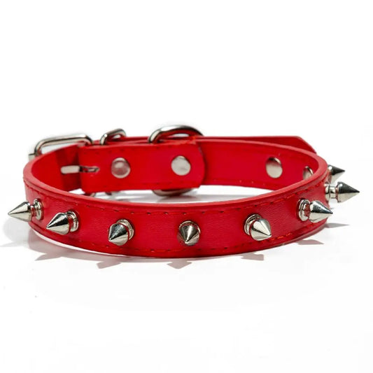 PU Leather Spiked Collar For Cats And Dogs Adjustable