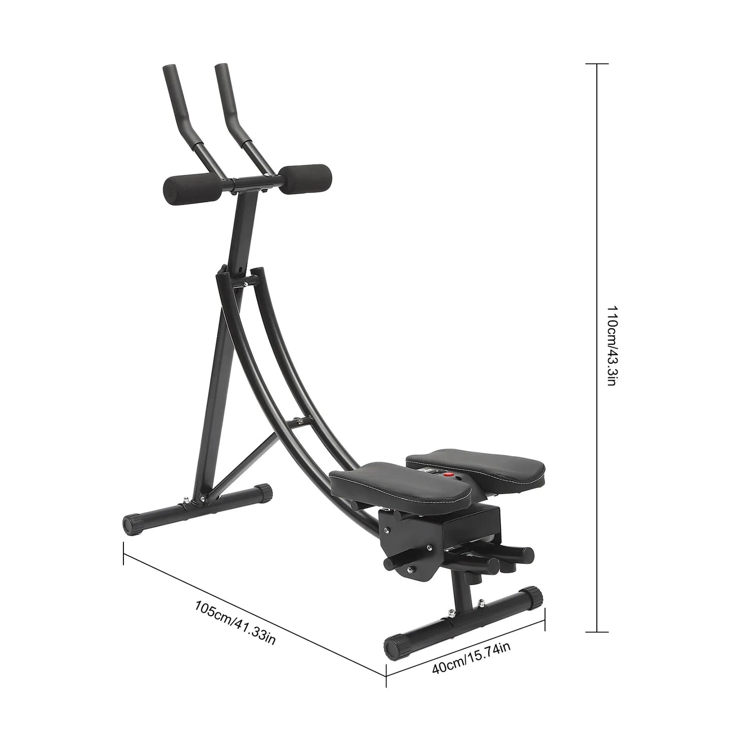 Ab Machine With LED Display 330lb Capacity 3 Level Adjustable